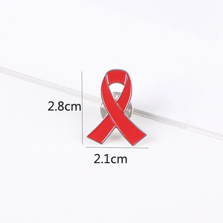 Fashion Colorful Ribbon Brooch Bowtie Symbol Pin Icon Love Care HIV AIDS Badge Sweater Backpack Jewelry Accessories