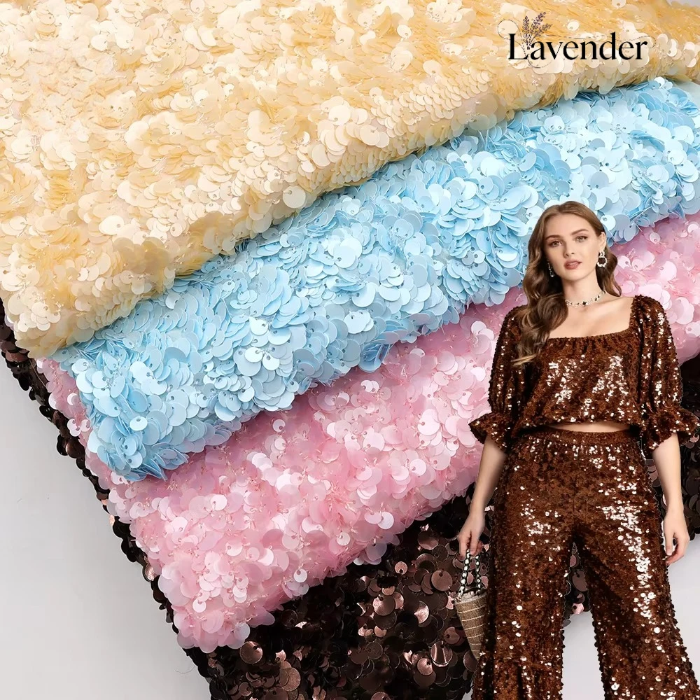 

Экологичная тюлевая кружевная ткань из 100% полиэстера с пайетками и бисером, африканское кружево для вечерних платьев и сумок, оптом от китайской фабрики