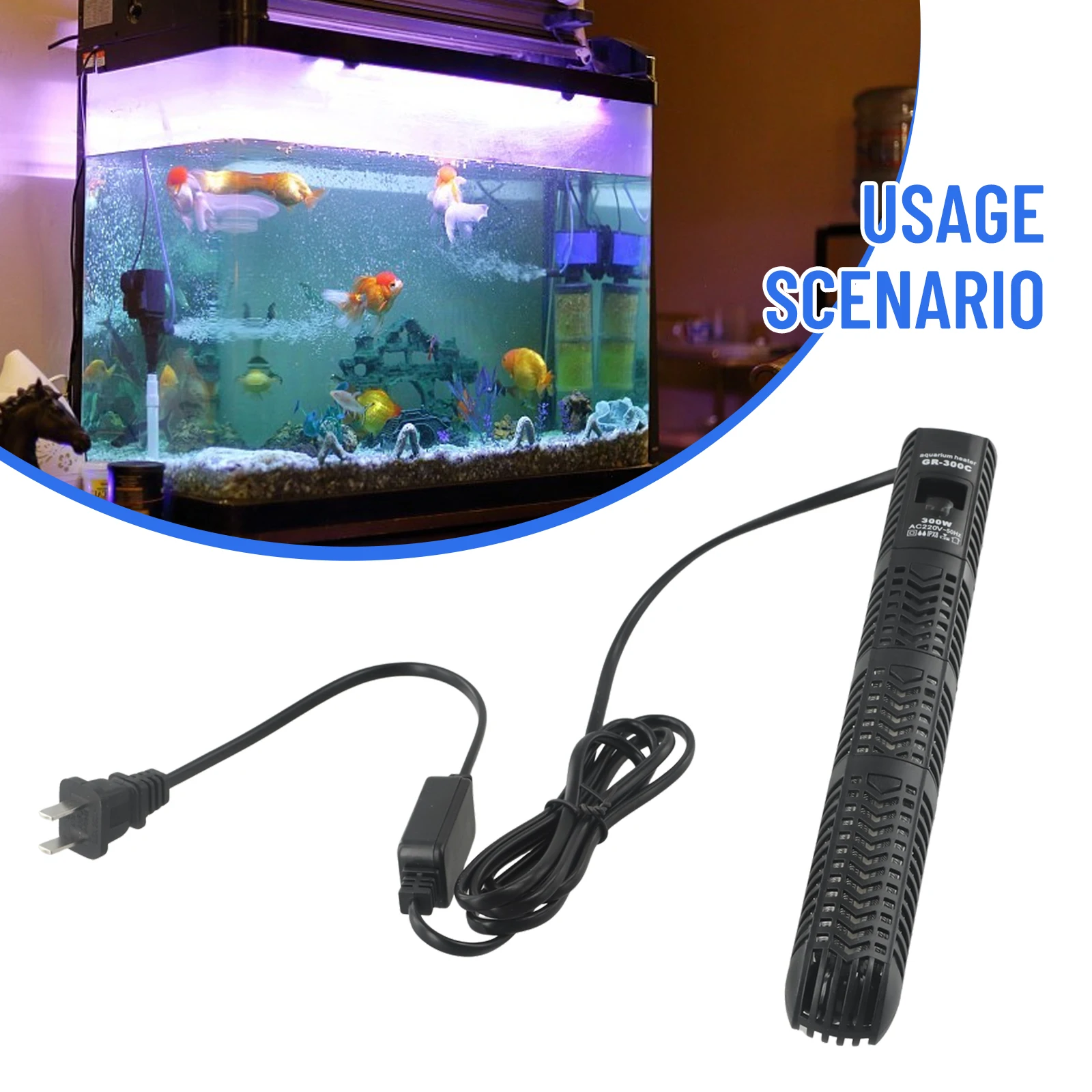 Calentador de acuario con control de temperatura rápido y preciso 50100200300 Especificación W Especificaciones opcionales 50/100/200/300W