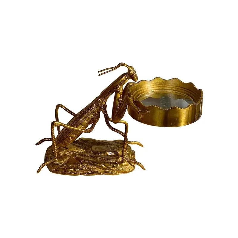 High-quality luxurious brass animal metal magnifying glass craft piece for living room decoration
