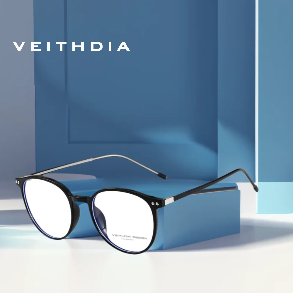 VEITHDIA New Classic Style Glasses Frame Anti Blue Light Anti-Fatigue Computer Reading Goggles Optical Power Eyeglasses EF0725