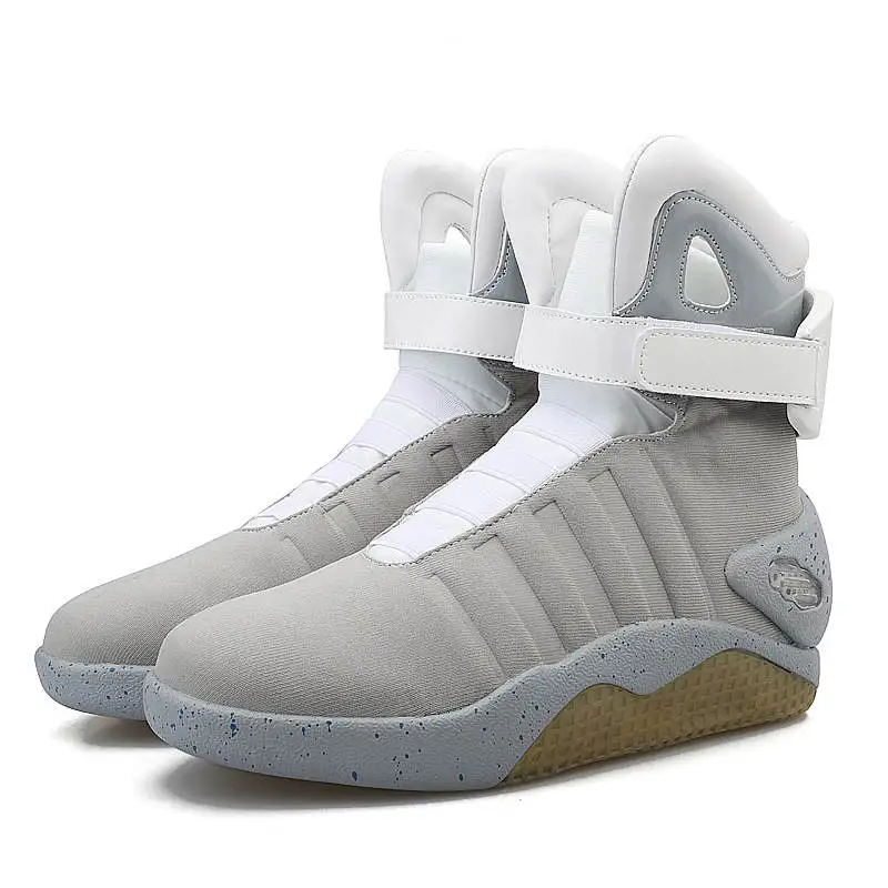 Männer Basketball Schuhe Led licht schuhe männer turnschuhe „Back to Future“ led leuchtende schuhe für männer COsplay high top schuhe