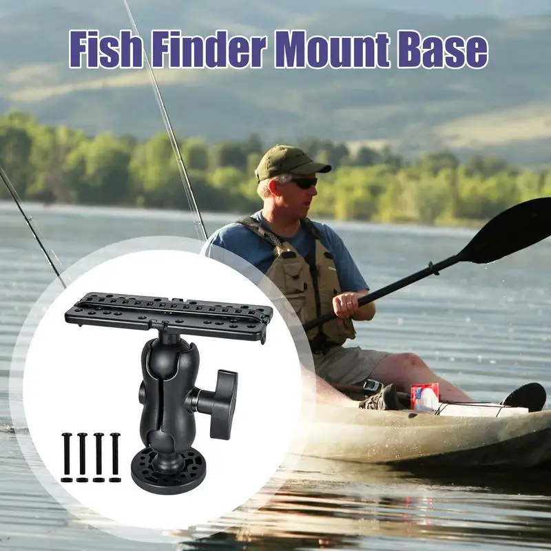 Kayak Mounting Plate Rotatable Fish Finders & Depth Finders Large Stable Base Design Fish Finder Mount For All Models