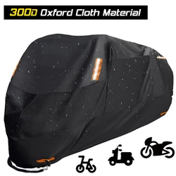 Motorcycle Waterproof Dustproof Rain And Snow Resistant Uv Protective Cover 300D Oxford Cloth Material Motocross Cover