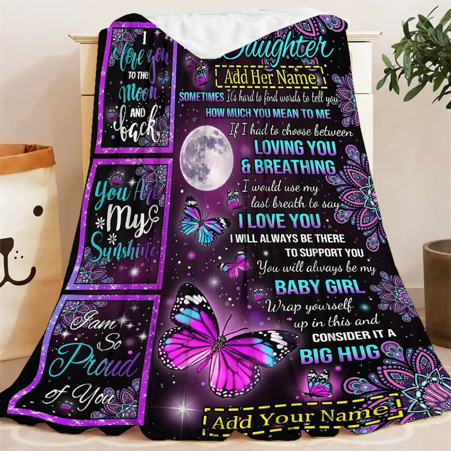 Customized blanket, ultra soft and comfortable all season flannel blanket, Christmas Mother Father's Day birthday gift