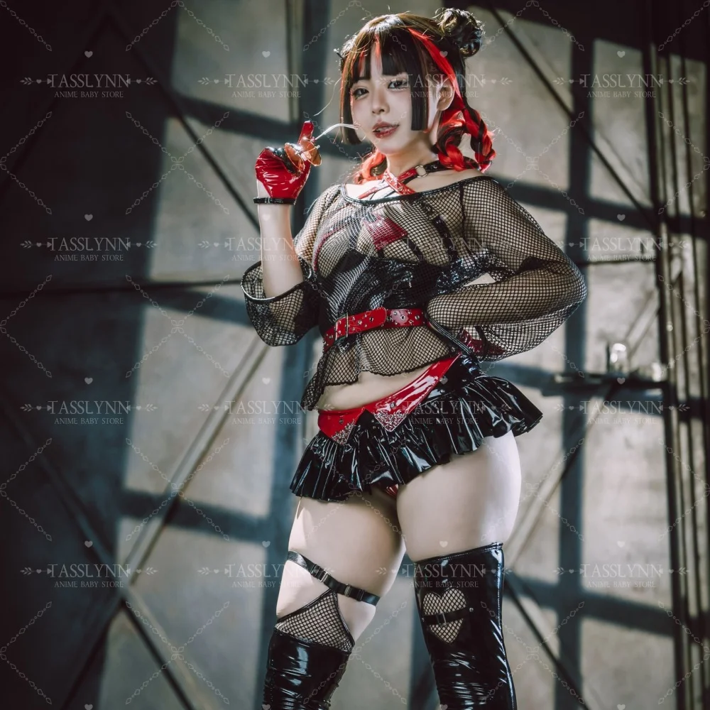 オリジナルデザイン サイバーパンク アニメ コスプレ メカニカルスタイルセット スカート付き ソックス ハロウィンコスチューム ストリート エンジェルドレス コスプレ