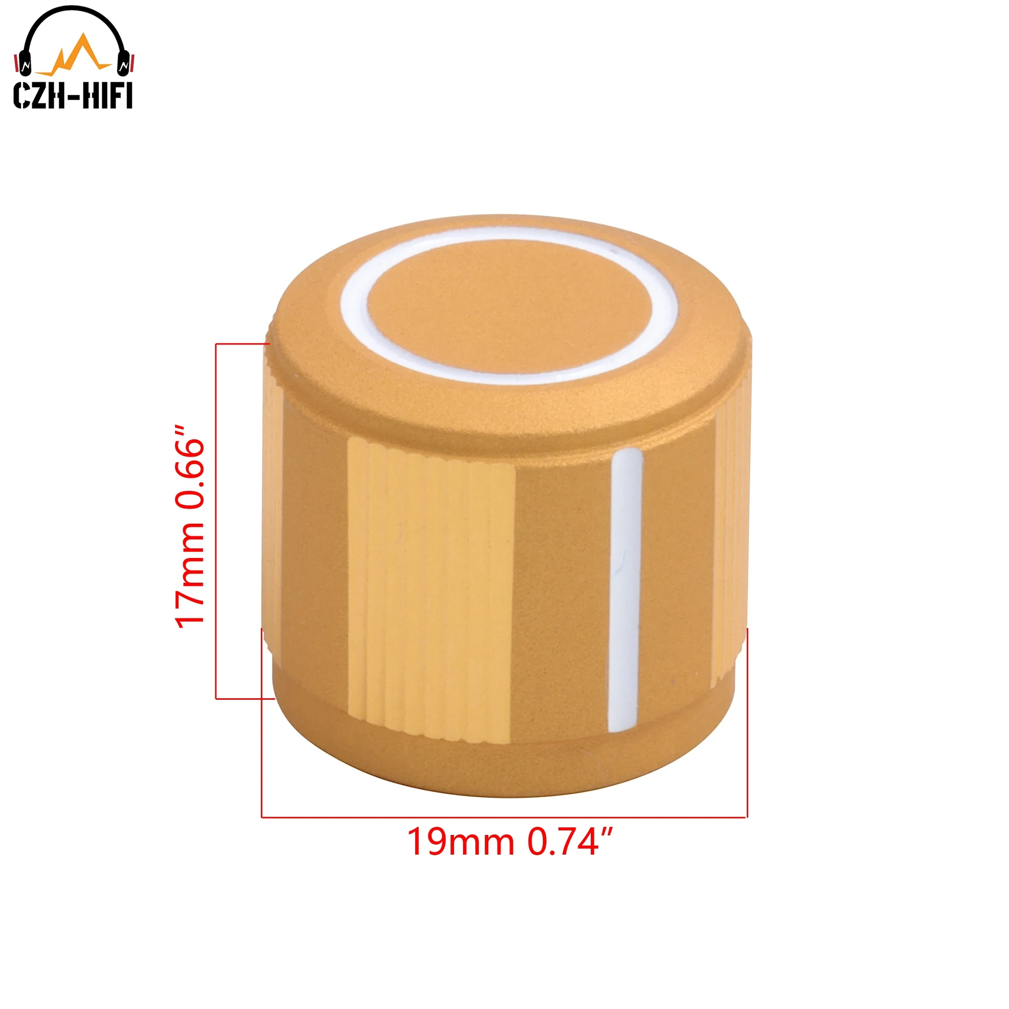 Botón de perilla de potenciómetro de aluminio sólido mecanizado CNC Mini, tapa de botón para Pedal de efecto de amplificador de guitarra, DAC, CD, Subwoofer, Radio Volum, 19mm, 1 unidad