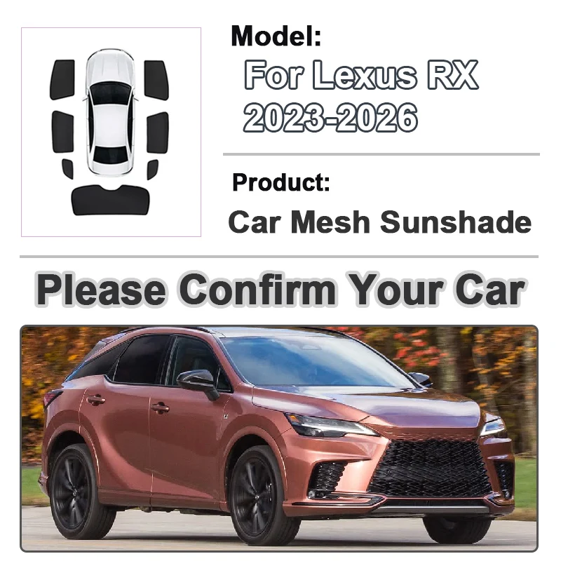 Car Mesh Shades For Lexus RX 350 Toyota Harrier 2023 2024 2025 2026 Sunscreen Privacy Curtain Windshield Covers Magnetic Tools