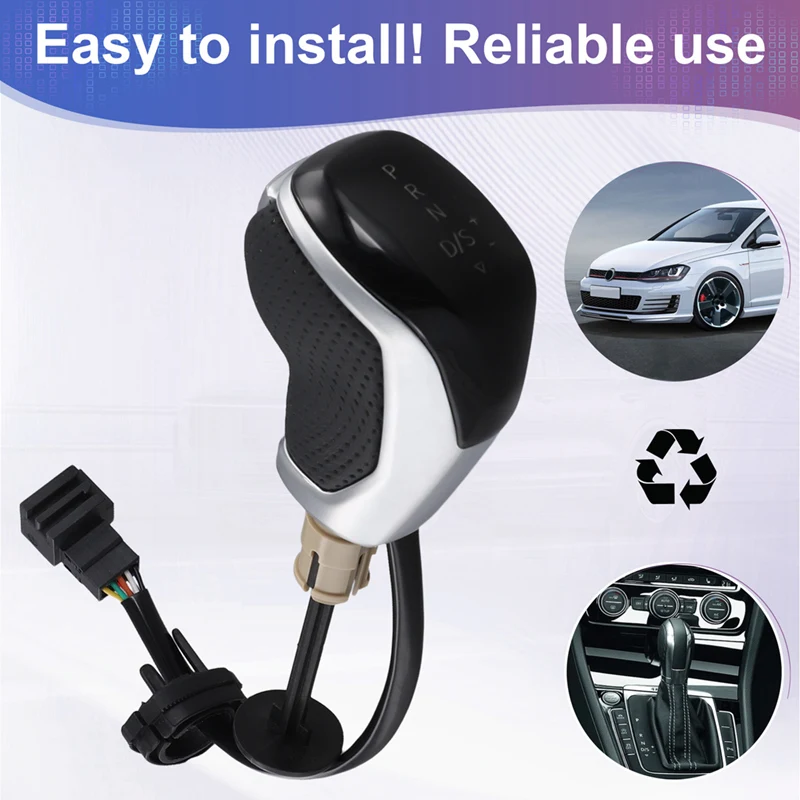 Car LED Shift Knob Electronic Shift Handle With Holes For VW Golf Mk6 Mk7 Passat B7 B8 Tiguan MK2 Shift Handle