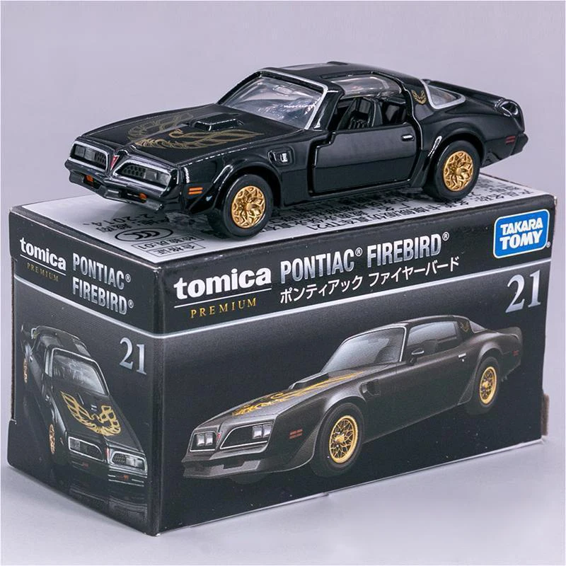 

Модель автомобиля TOMICA TOMY TP21 1/67 Black Box Pontiac Firebird Coupe, литой под давлением, коллекционная игрушка для мальчиков, подарки 202305