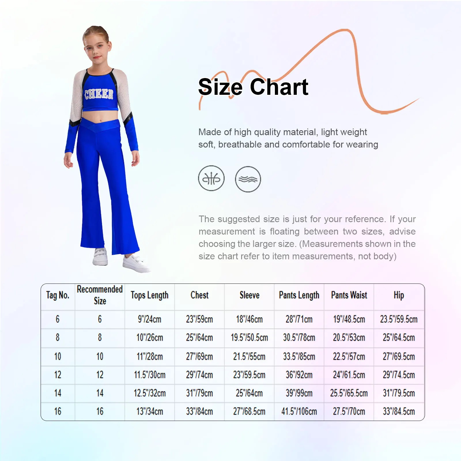 

Girls Sparkling Cheerleading Outfit Rhinestone Letter Print Top with Flared Pants for Dance Competitions And Squad Performance