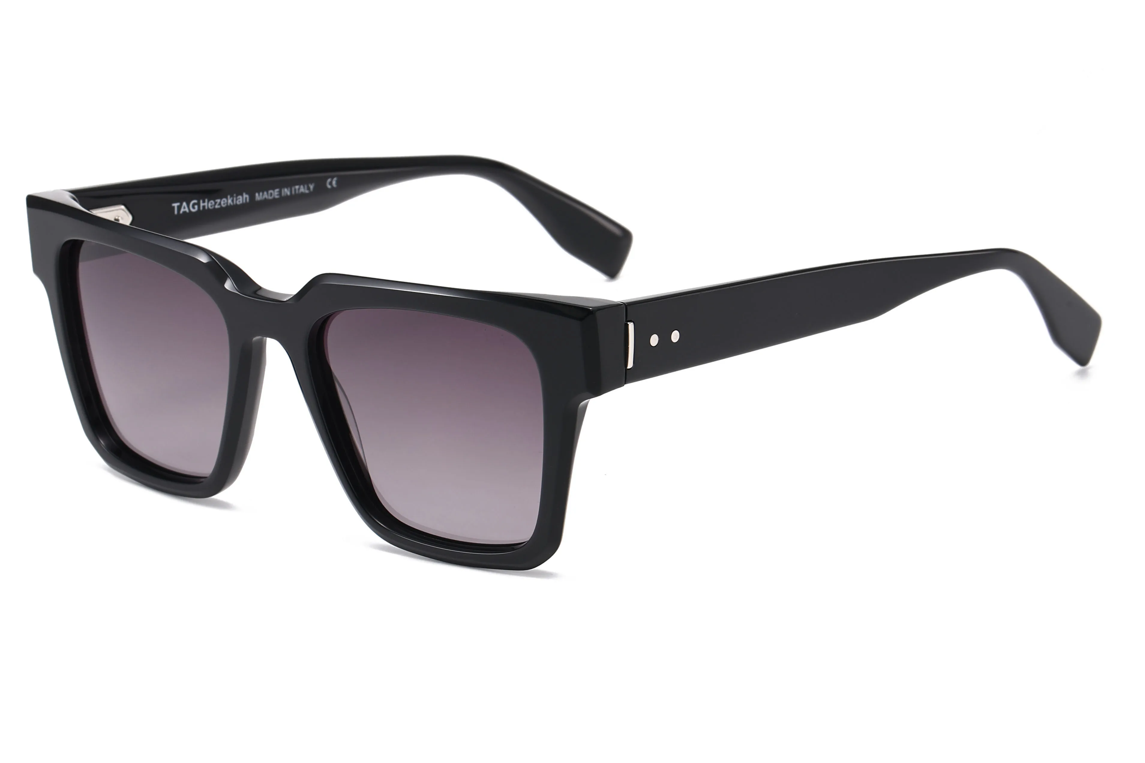 2026 Trendy Oversized Square Sunglasses Acetate Frame Gradient Grey Lens UV 400 Protection Shades for Women and Men