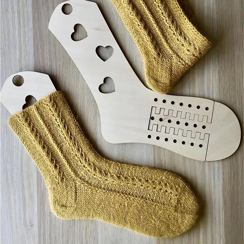 Wooden Socks Blocker for Knitting - Durable Sock Holder, Perfect for Blocking & Shaping Handmade Socks