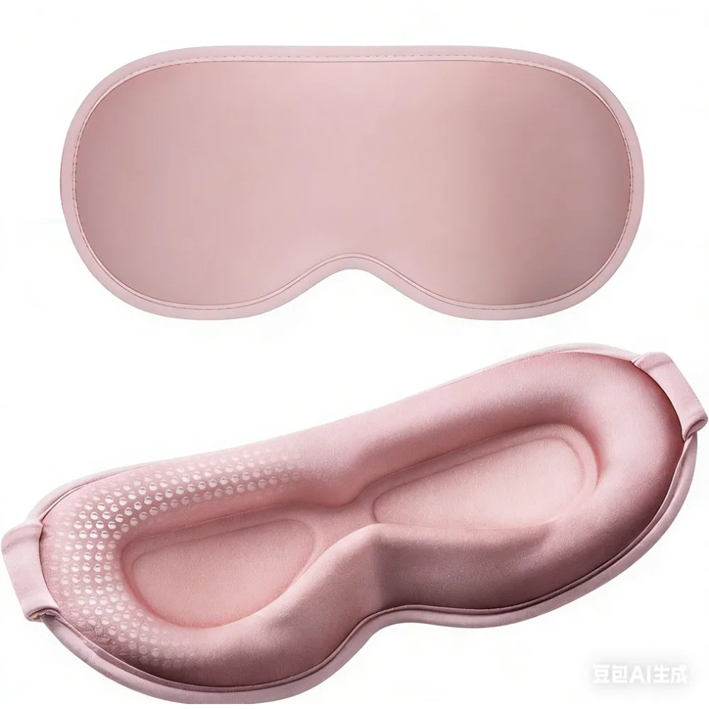 Eye Masks for Sleep,3D Contoured Blackout Sleep Mask with Zero Pressure, Eyelash Friendly & Comfortable Blindfold for Travel