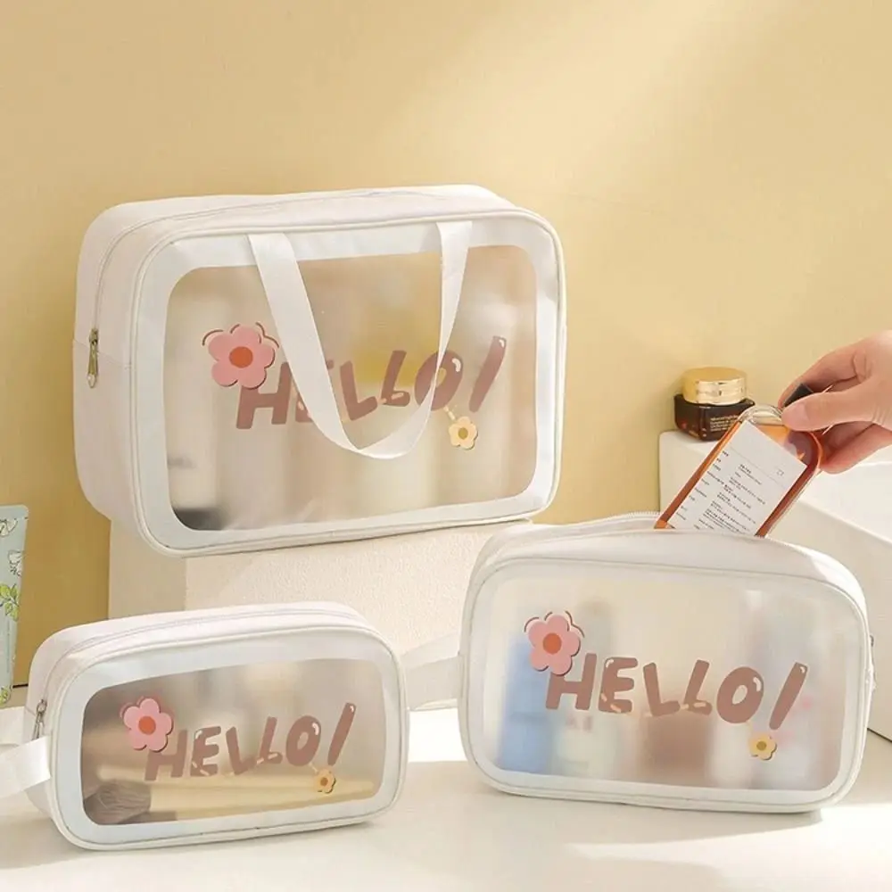 

Симпатичная косметичка из ПВХ с мультяшным рисунком, большая вместительная сумка для пляжа и плавания, сумка для хранения туалетных принадлежностей, полупрозрачная водонепроницаемая дорожная косметичка