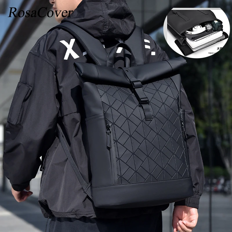 Men‘s Backpack Waterproof Rollup Backpack Women Travel Expandable 16 Inch Laptop Bag Large Capacity Laptop Bag Urban Mochilas