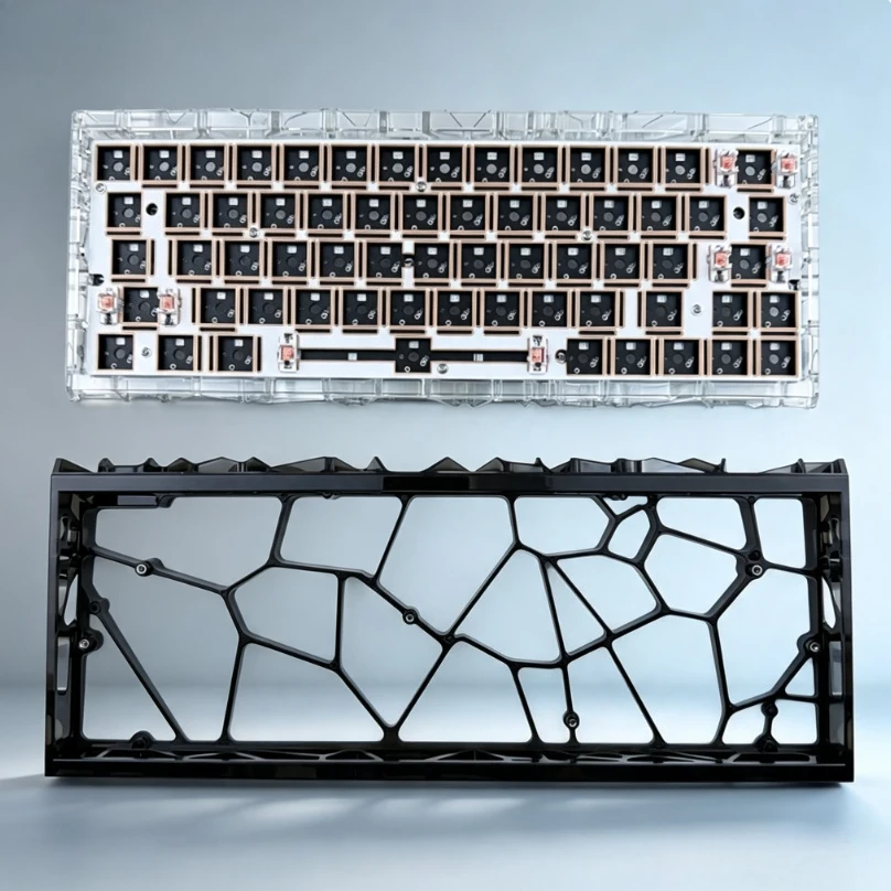 Transparent Hollow Out Mechanical Keyboard Kit Customized Single-mode Wired Hot Swap Support Driver Key Change ARGB Accessories