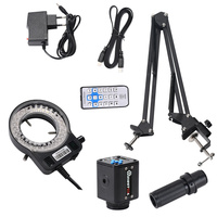 24MP 4K 1080P Industrial Video Microscope Camera 1X-130X Zoom C Mount Lens Remote Control For Digital Image Acquisition