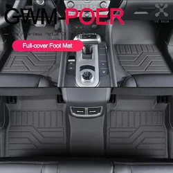 TPE Rubber Universal Floor Mats For GWM Great Wall Poer 2019-2023 2025 Pick Up Car Left Right Hand Drive Auto Parts Accessories