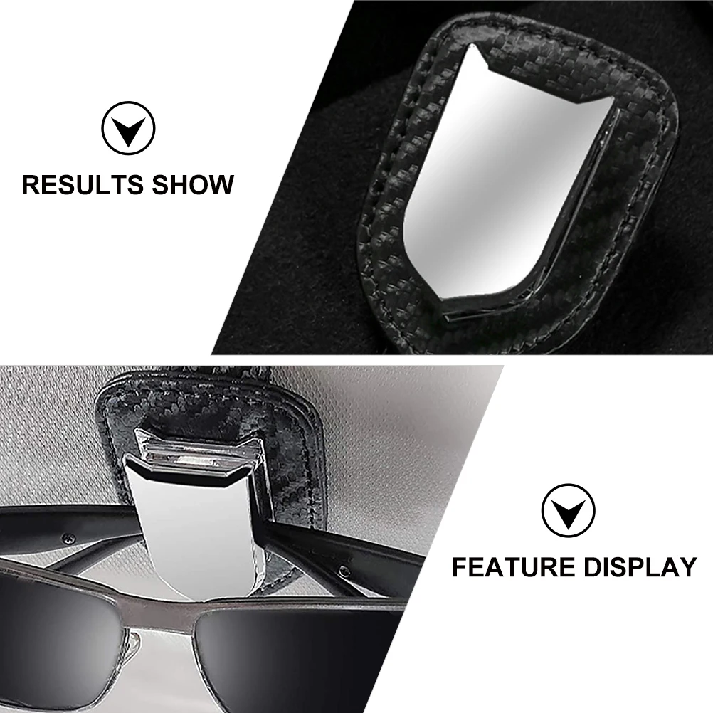 

Car Glasses Holder PU Durable Long Use Auto Visor Clip Travel Eyeglass Storage Rack Safe No Scratch Easy Access Driving