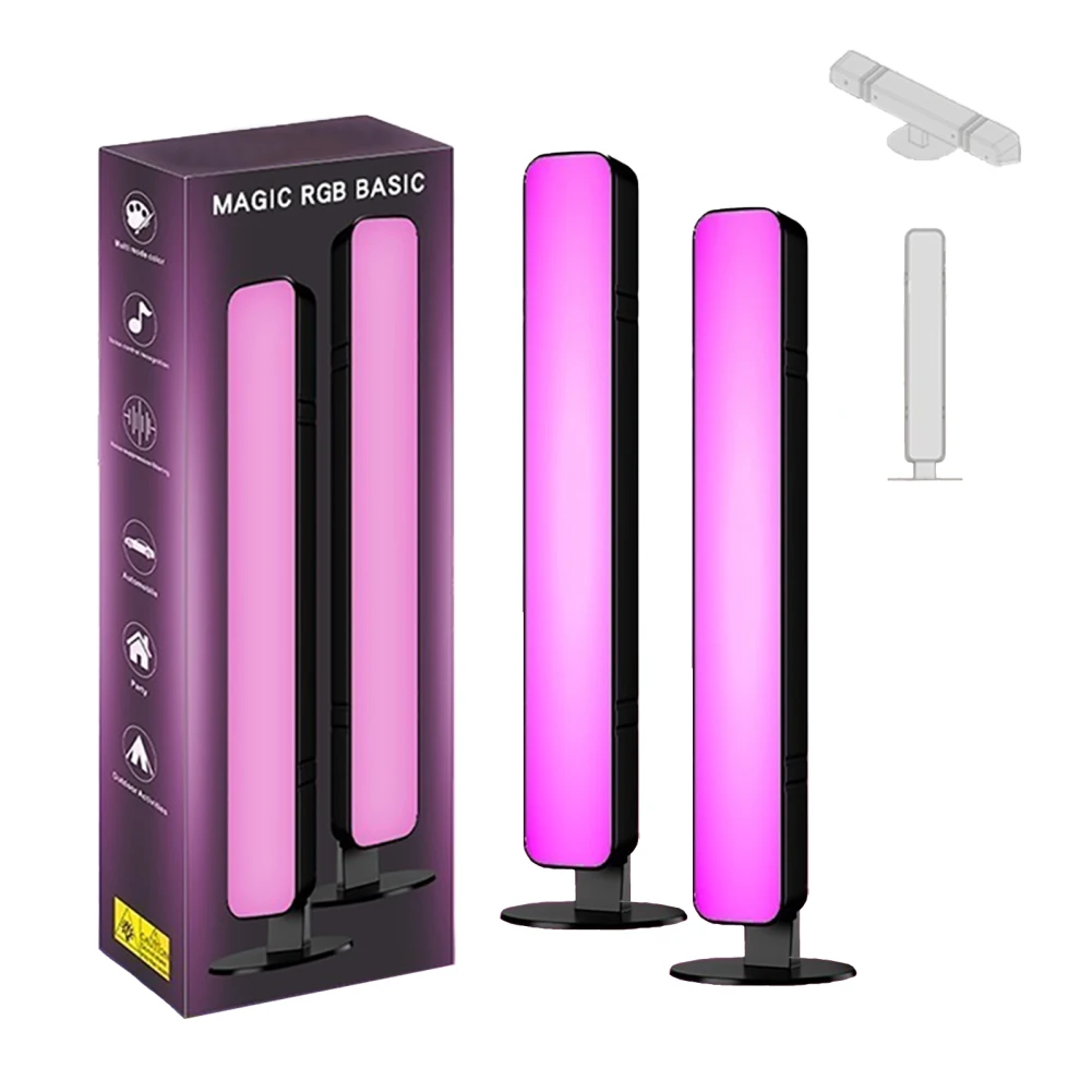 1 Pack/2 Pack RGB LED Lights Bar With Remote Control Color Changing Gaming TV Backlight For Bedroom Living Room PC Room