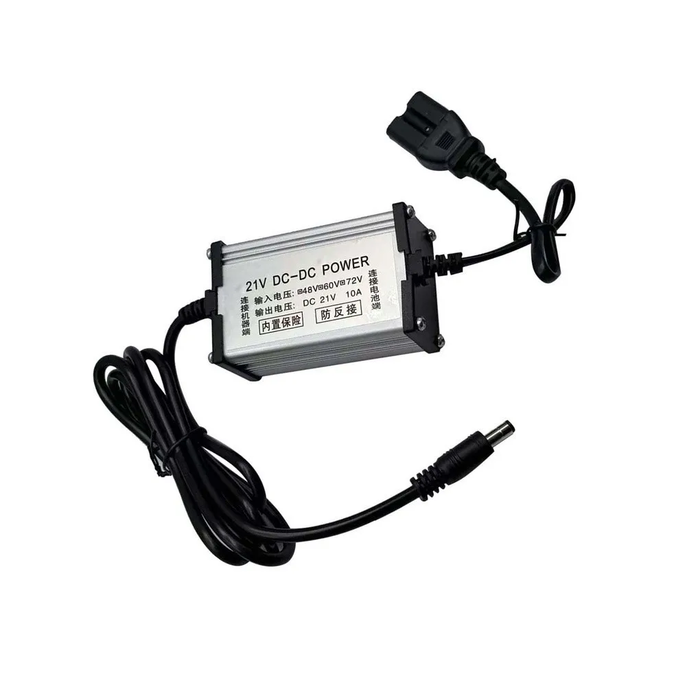 21V DC Power Converter Cable Rated for 10A Continuous Load with Input Range 36-72V and for robust Metal Plastic Build