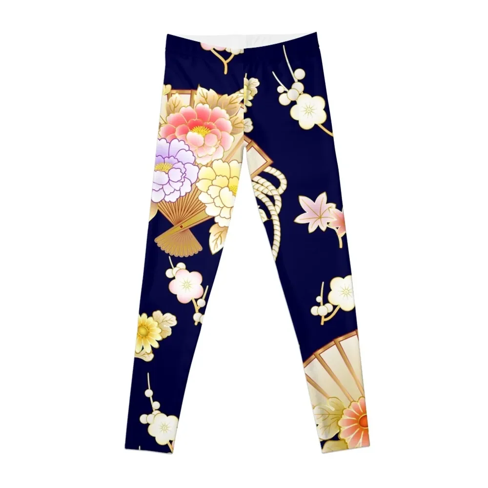 Fans and flowers pattern Leggings Legging sexy woman legging pants raises butt Womens Leggings