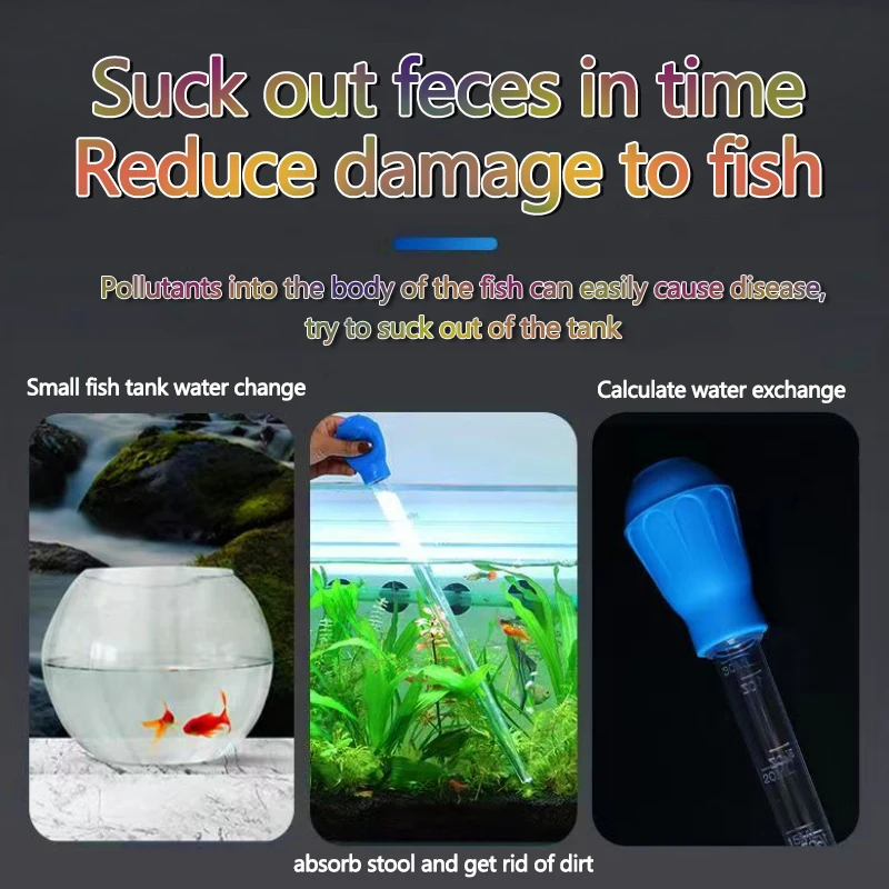 

E5 Lengthen Pipettes Cleaner Simple Cleaning Tool For Aquarium Water Changer Aquarium Siphon Fish Tank Vacuum Cleaner 29cm 45cm