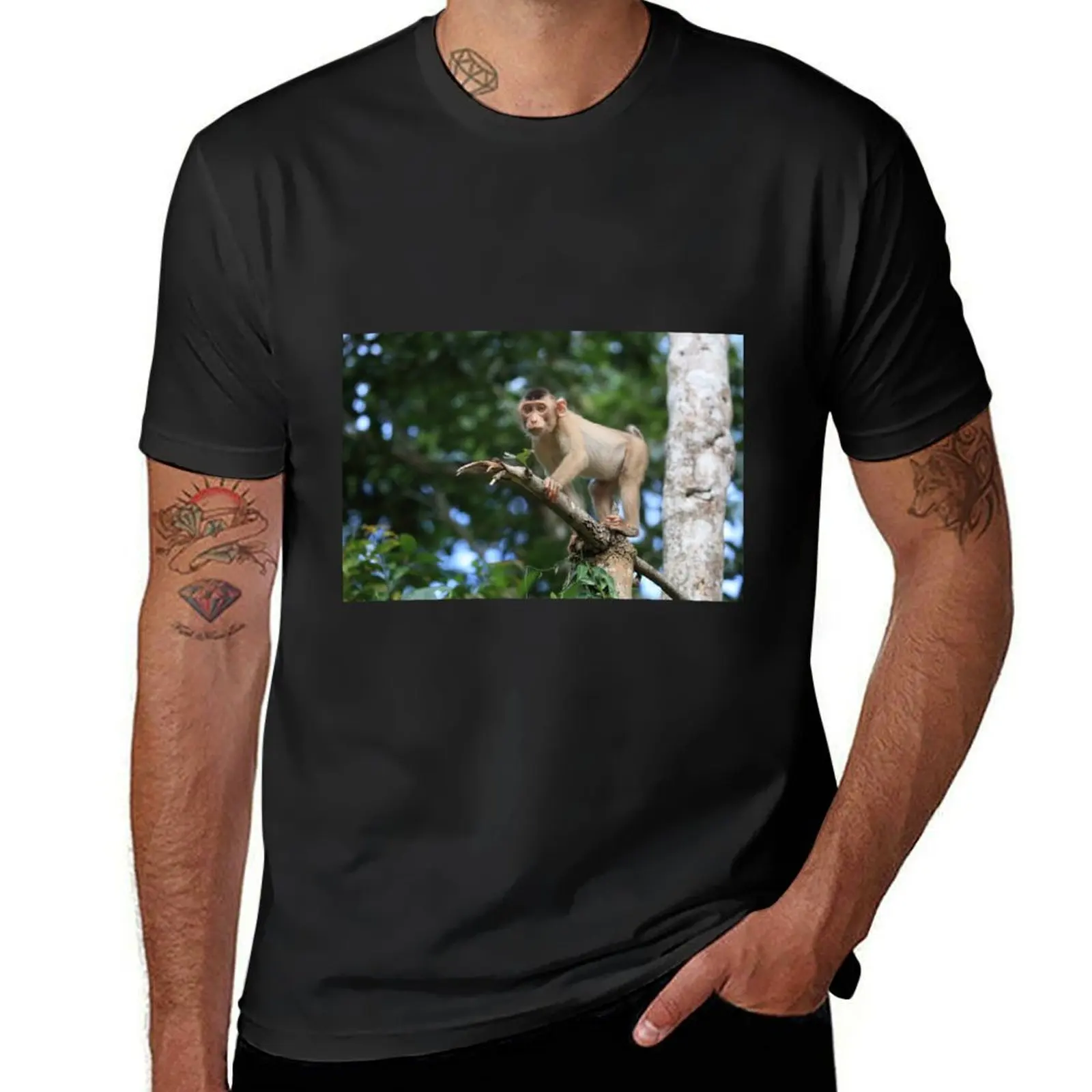 Macaque T-Shirt Short sleeve tee graphics tops t shirts for men