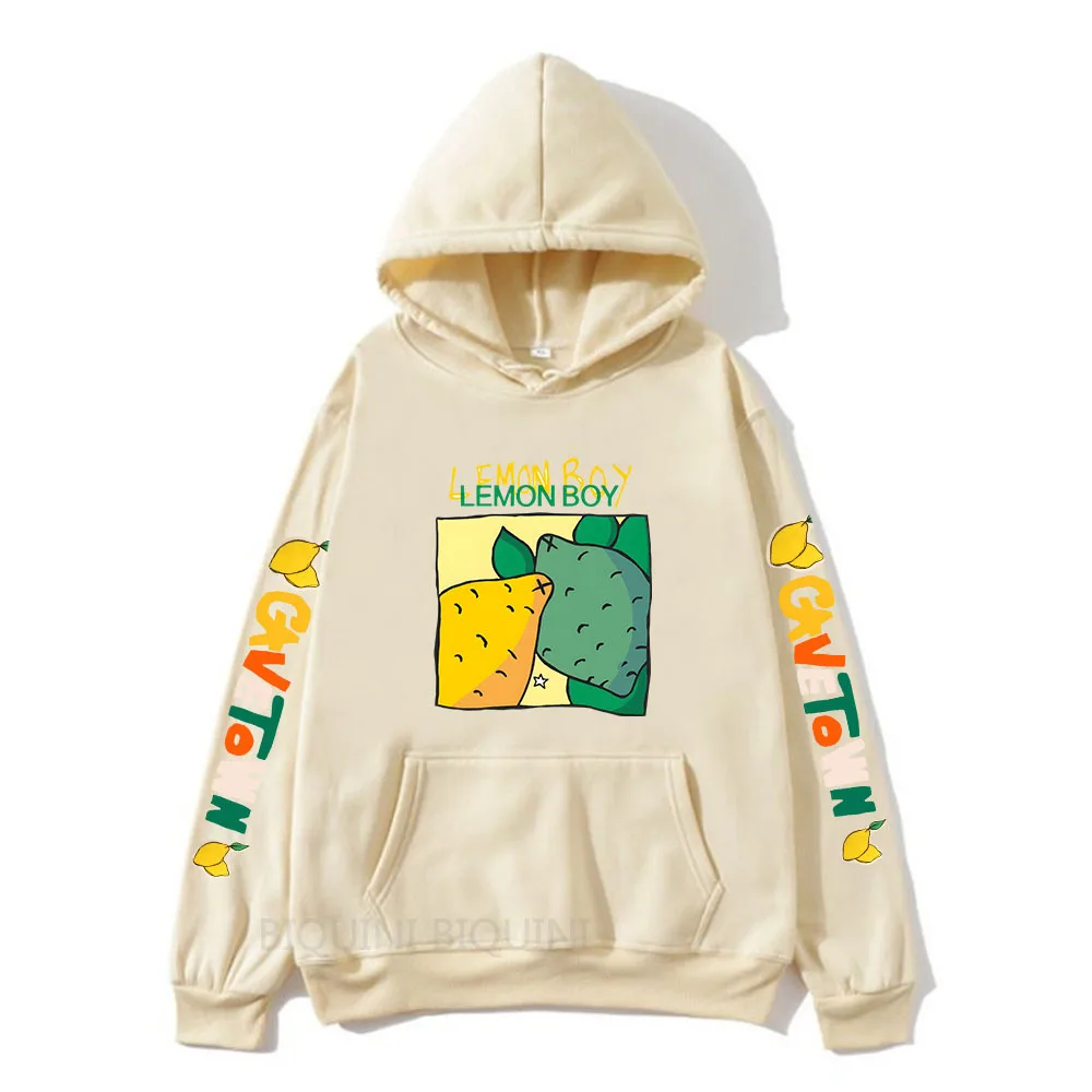 Cavetown-Sweat à Capuche avec Imprimé de Dessin Animé pour Garçon, Vêtement avec Motif de Citron, pour GérMens, C17