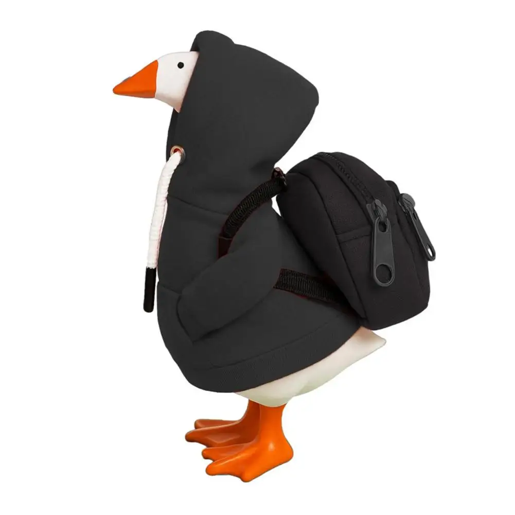 Funny 7 Inch Goose Outfits Hoodies Soft Solid Color Mini Porch Goose Hoodies Tabletop Goose Costume for Table Decoration