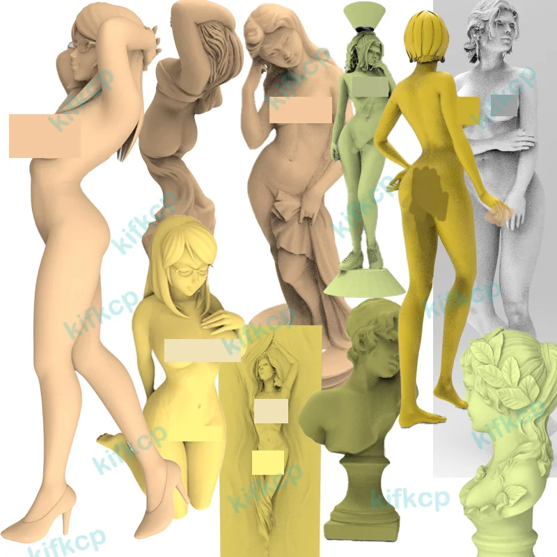 Modelo de formato 3D STL para mulheres, PowerMill, Aspire Router, Coleção Digital, Lady Design, Menina, Arquivo CNC, 24, 4 Axis