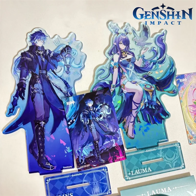 Juego Genshin Impact Lauma Flins, soporte para Cosplay, modelo de placa, figura acrílica, accesorios de adorno de escritorio