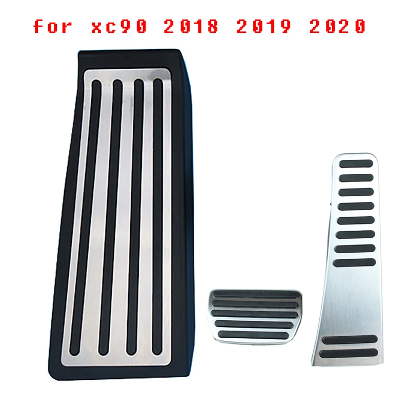 

For Volvo XC60 XC90 S90 2017-2021 Car Accelerator Brake Pedal Footrest Pedal Plate Cover Non-Drilling Interior Refit Accessories