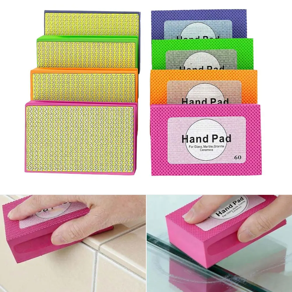 

1/4Pcs Sanding Block 60 100 200 400 Grit High-elastic Sponge Polishing Pads Random Color For Glass Wood Marble And Metal
