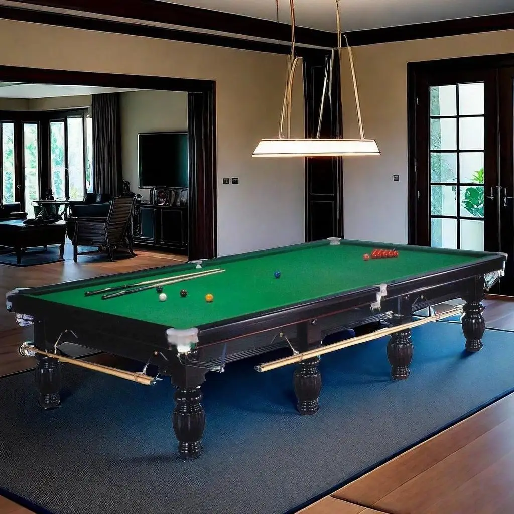 2026 Full Size 12ft Professional Russian Snooker Table Craftsmanship Snooker Table Tournament & Daily Practice