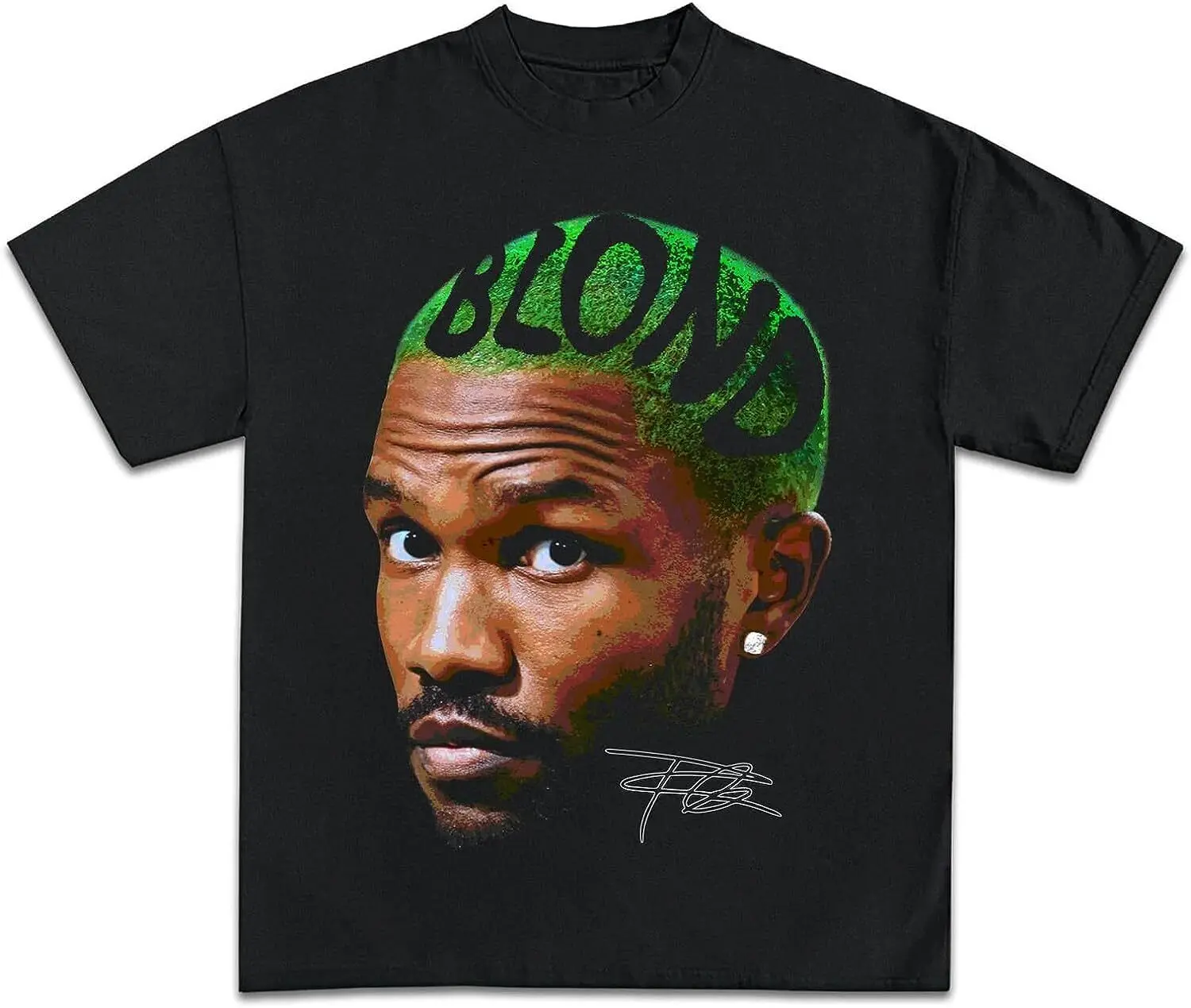 Frank Oceans Shirt Rap Tee Concert Merch Blonds Album Cover Graphic T-Shirt