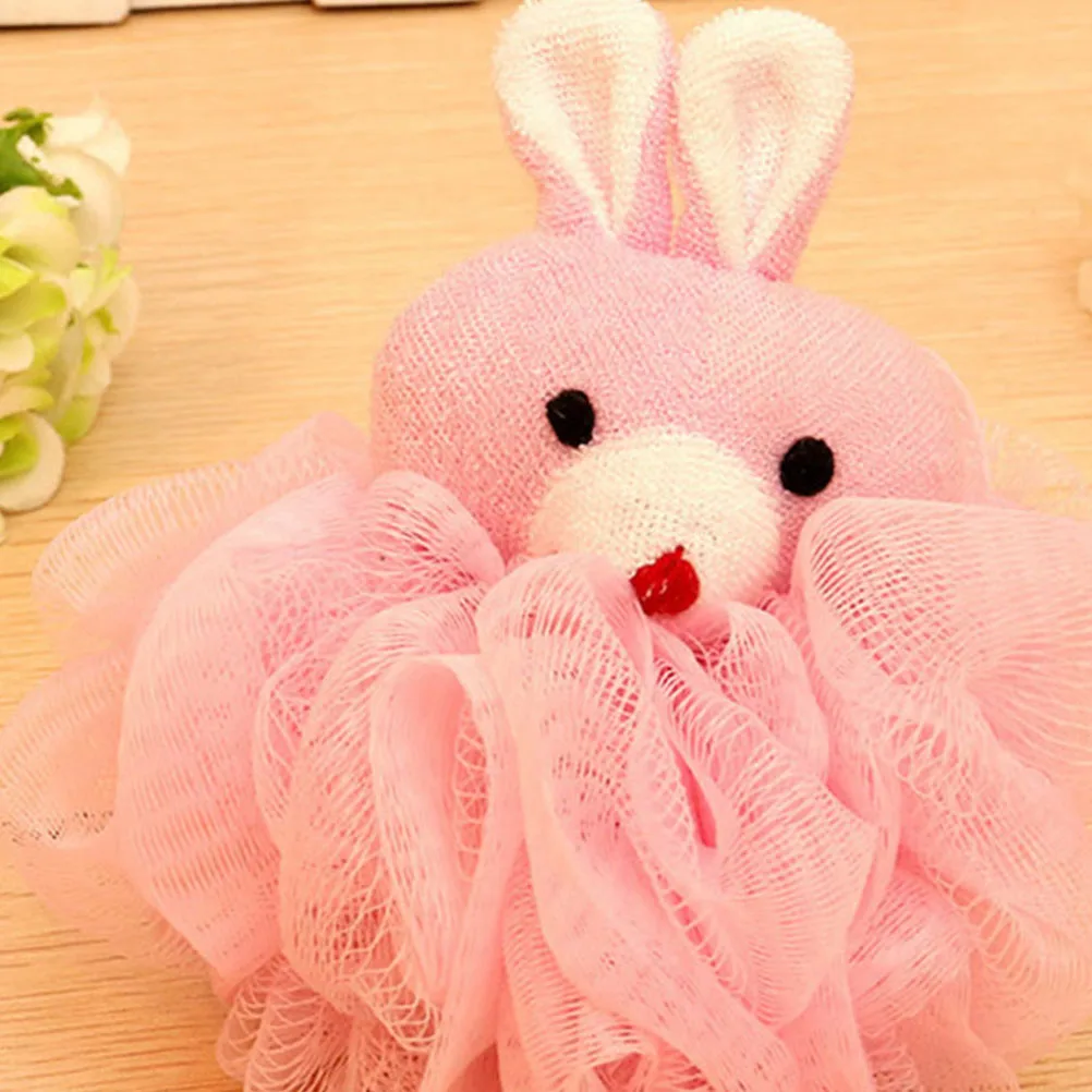 

6pcs Bath Adorable Animal Pink Shower Body Exfoliating Scrubbing Balls For Household Shower Balls Home Bathing