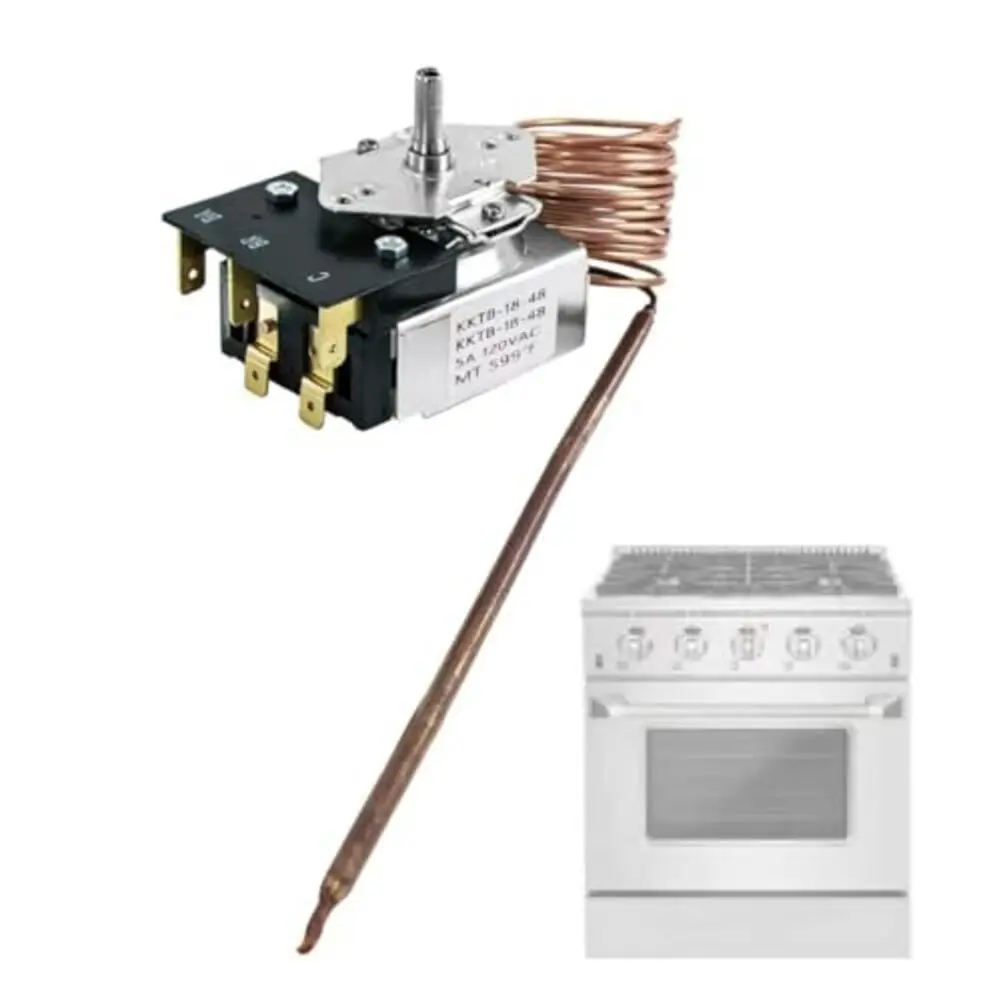 Replacement Thermostat for Robertshaw KKTB-18-48 Oven and Stove Temperature Management 599 F 120VAC 5A Specification Match