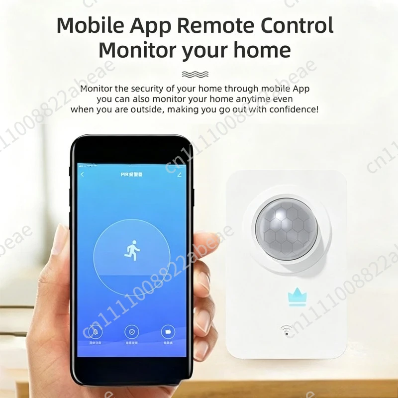 Smart WiFi PIR Motion Sensor Infrared Detector Wireless Security Alarm for Home Intruder