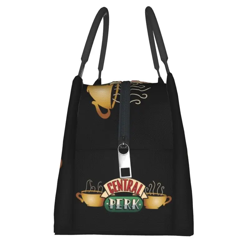 Central Perk Friends Insulated Lunch Tote Bag for Women TV Show Portable Cooler Thermal Bento Box Work Travel