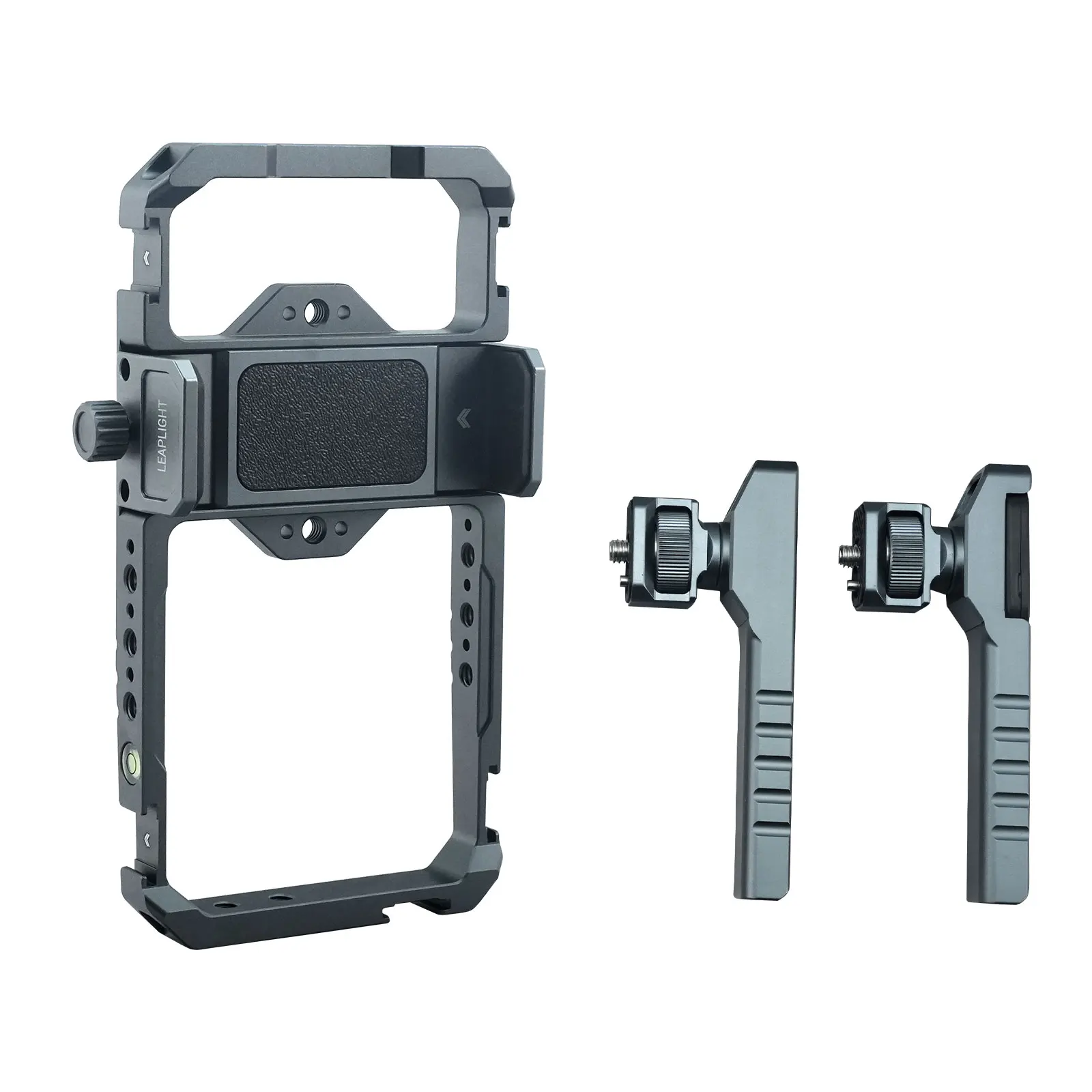 Universal Metal Phone Rig Cage with Dual Handles Photography Phone Stabilizer Tripod Mount Bracket for Vlog Video Recording