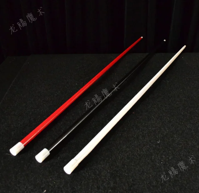 Triple Color Changing Cane (Bright Red-White-Black) Stage Magic Tricks,Gimmick,Illusions,Fun,Easy To Do Magic Stick To Silk