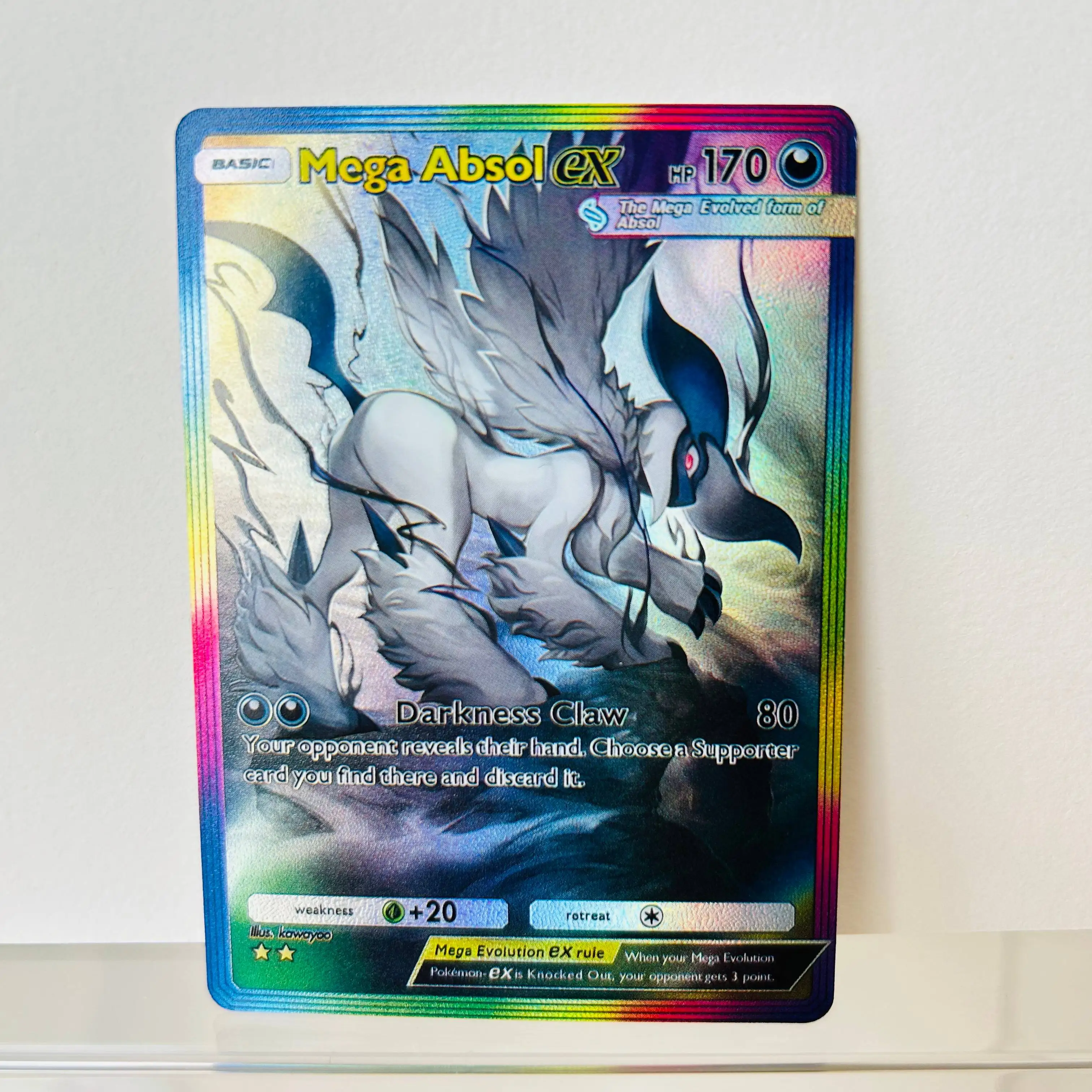 Pokémon Rapidash ex English Card Rainbow Holographic Foil Texture DIY Premium Anime Collection Card view 4