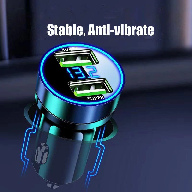 USB PD Auto Charger 120W QC3.0 Phone Charger Fast Charging For iPhone Cigarette Lighter Adapter Pressure measuring Car Charger image 2