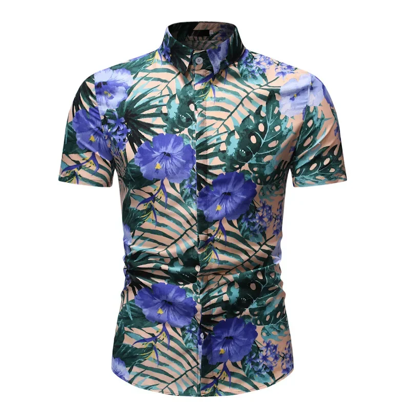 2023 New Summer Hawaiian Men\'s Shirt 3d Printed Floral Shirts for Men Casual Trend Fashion Clothing Tee Shirt Men Flowers Camisa