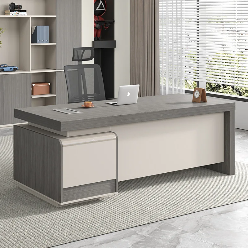 Simple desk Modern class desk President Manager table Supervisor table Single office desk Chair combination Boss table