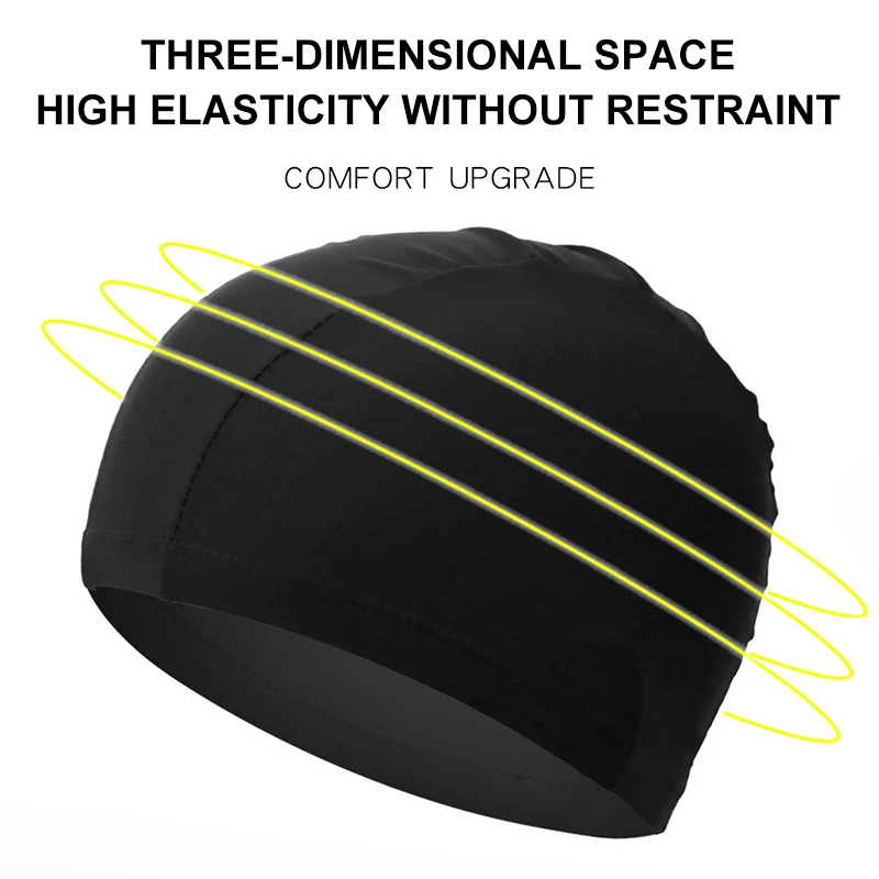 قبعة سباحة من البوليستر للجنسين ، جزء واحد ، نحيف للغاية ، للجنسين ، آذان حماية ، شعر طويل ، رياضات مائية