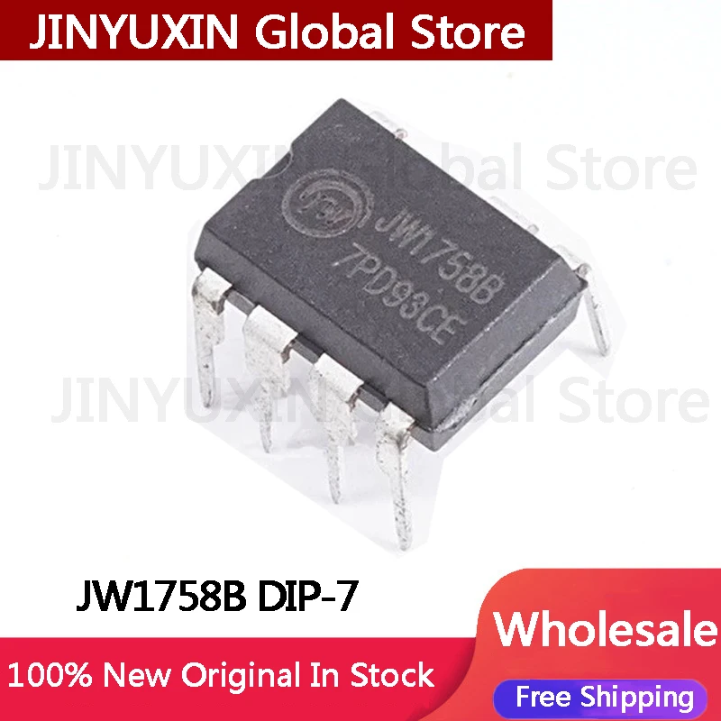 10Pcs New JW1758B JW1758 1758 DIP-7 inline LED non isolated drive controller IC Chip Wholesale