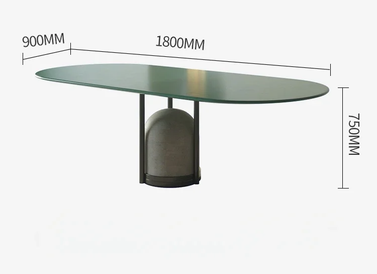 

Dining Tables and Chairs Set Stone Plate Household Oval Rice Table